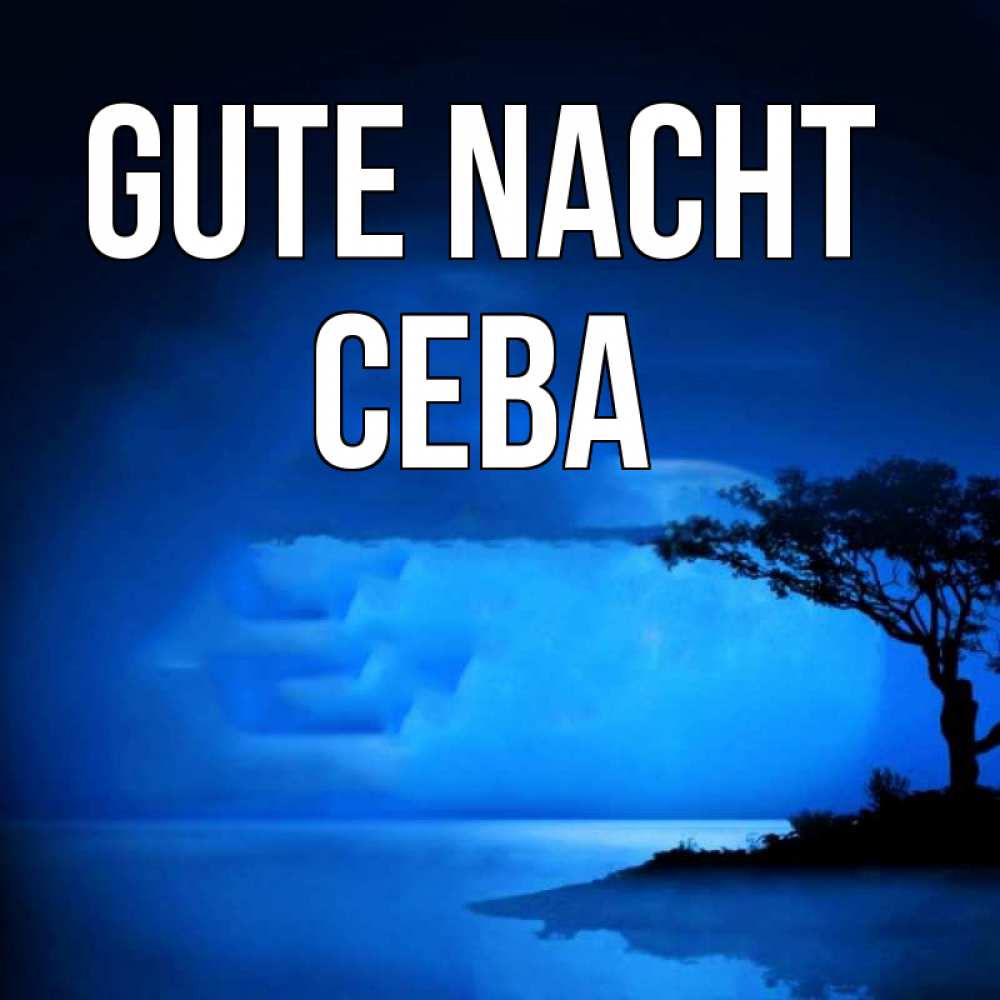 Открытка на каждый день с именем, Сева Gute Nacht ночное побережье Прикольная открытка с пожеланием онлайн скачать бесплатно 