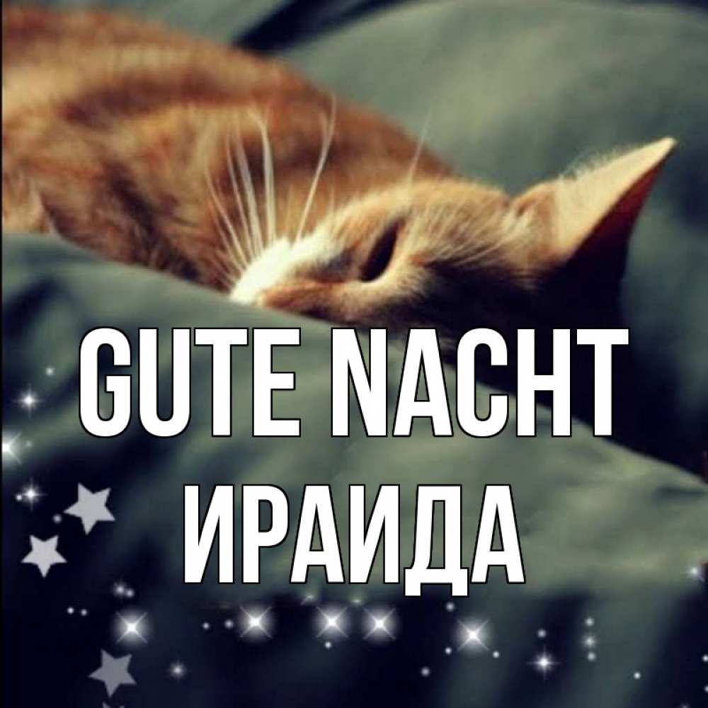 Открытка на каждый день с именем, Ираида Gute Nacht кроватка Прикольная открытка с пожеланием онлайн скачать бесплатно 