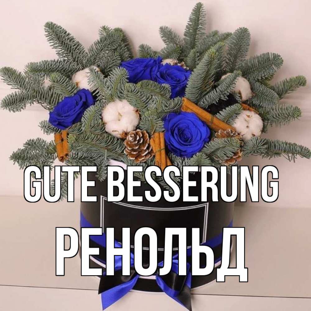 Открытка на каждый день с именем, Ренольд Gute Besserung короче кто то загрузил эти шишки Прикольная открытка с пожеланием онлайн скачать бесплатно 