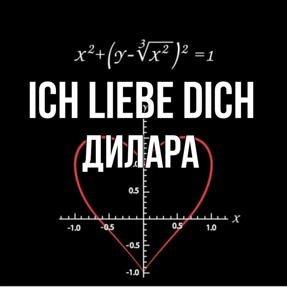 Открытка на каждый день с именем, Дилара Ich liebe dich сердечная формула Прикольная открытка с пожеланием онлайн скачать бесплатно 