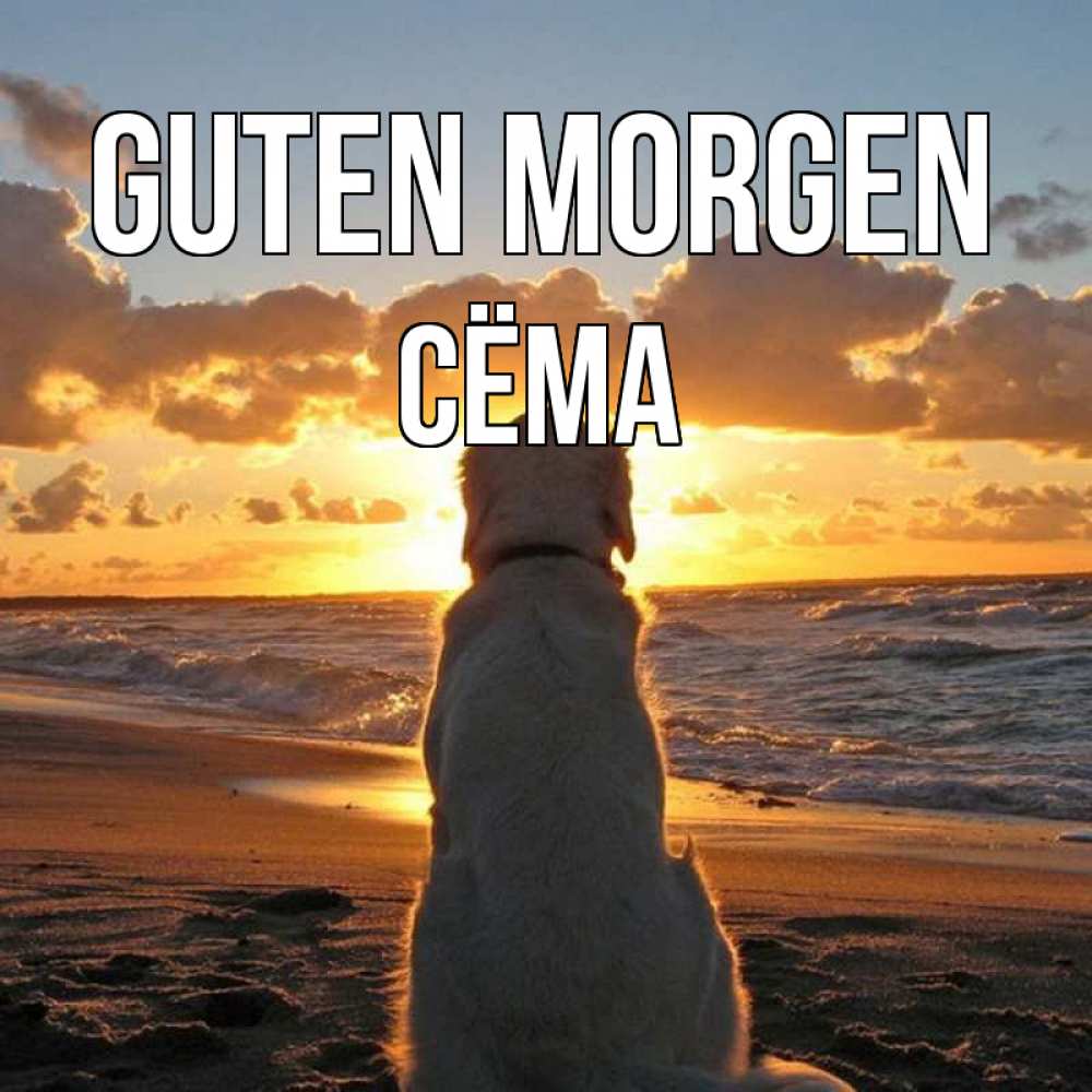 Открытка на каждый день с именем, Сёма Guten Morgen восход солнца Прикольная открытка с пожеланием онлайн скачать бесплатно 