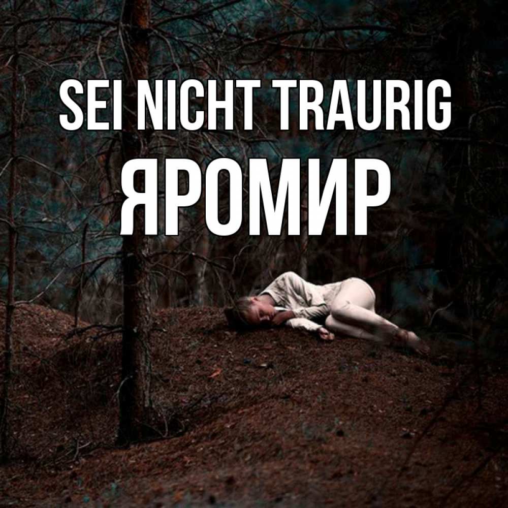 Открытка на каждый день с именем, Яромир Sei nicht traurig лес Прикольная открытка с пожеланием онлайн скачать бесплатно 