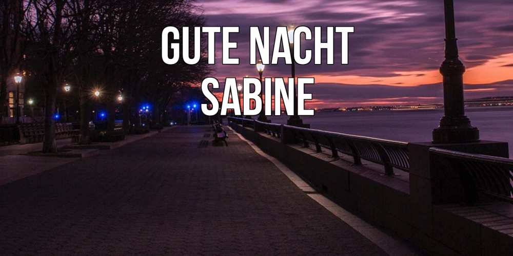Открытка на каждый день с именем, Sabine Gute Nacht фонари на фоне реки Прикольная открытка с пожеланием онлайн скачать бесплатно 
