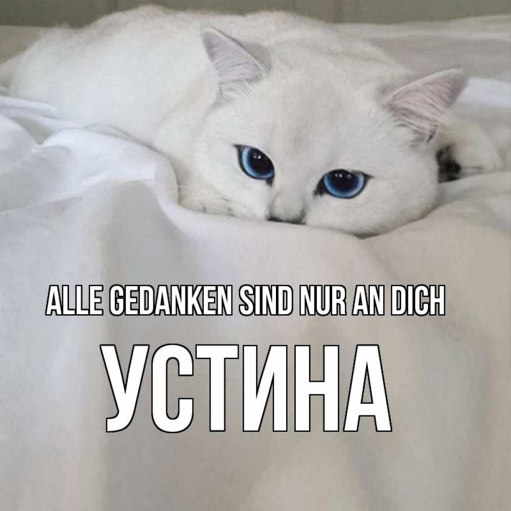 Открытка на каждый день с именем, Устина Alle Gedanken sind nur an dich я очень по тебе скучаю и тоскую Прикольная открытка с пожеланием онлайн скачать бесплатно 
