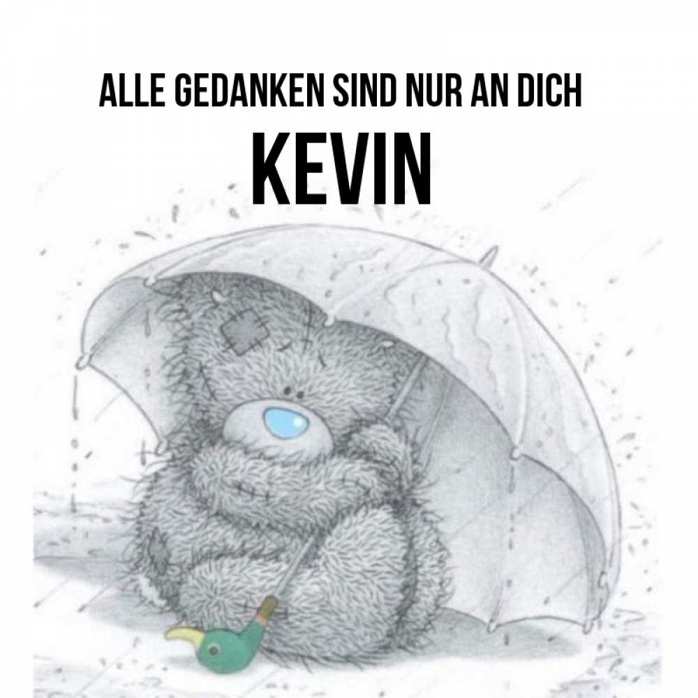 Открытка на каждый день с именем, Kevin Alle Gedanken sind nur an dich весеннее или осеннее настроение Прикольная открытка с пожеланием онлайн скачать бесплатно 