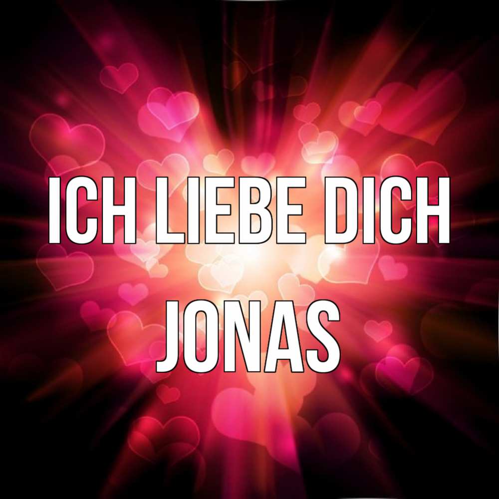Открытка на каждый день с именем, Jonas Ich liebe dich рамочка 1 Прикольная открытка с пожеланием онлайн скачать бесплатно 