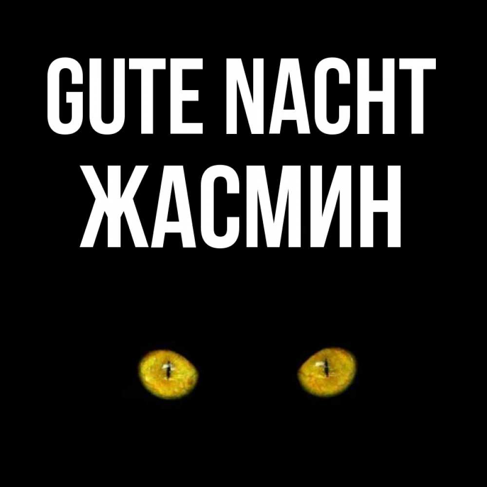 Открытка на каждый день с именем, Жасмин Gute Nacht сладких снов бесстрашный мой дружочек Прикольная открытка с пожеланием онлайн скачать бесплатно 
