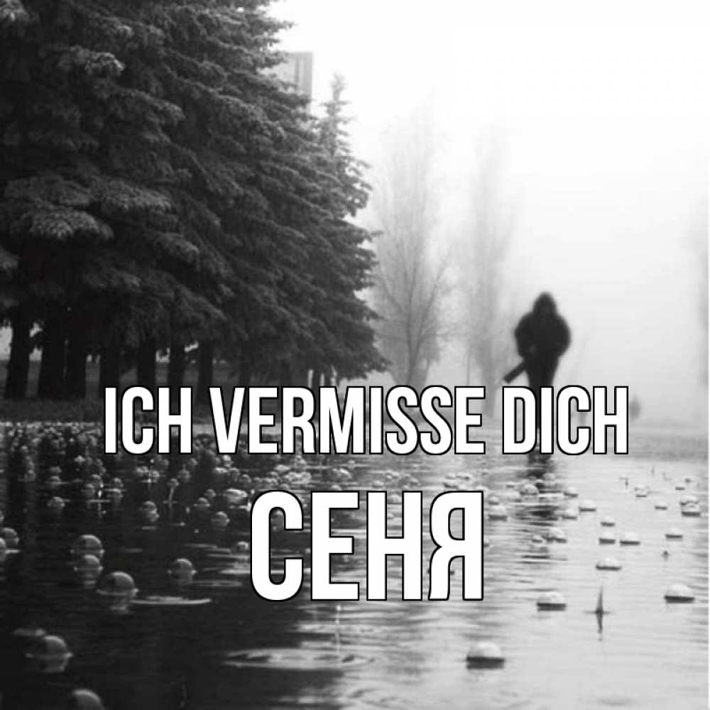 Открытка на каждый день с именем, Сеня Ich vermisse dich приходи Прикольная открытка с пожеланием онлайн скачать бесплатно 