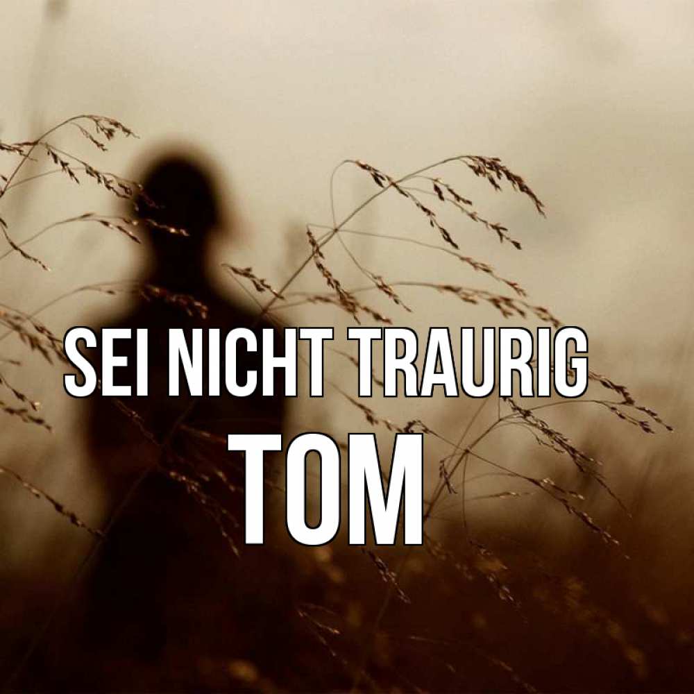 Открытка на каждый день с именем, Tom Sei nicht traurig грусть Прикольная открытка с пожеланием онлайн скачать бесплатно 