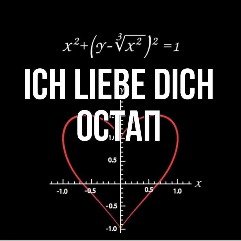 Открытка на каждый день с именем, Остап Ich liebe dich сердечная формула Прикольная открытка с пожеланием онлайн скачать бесплатно 