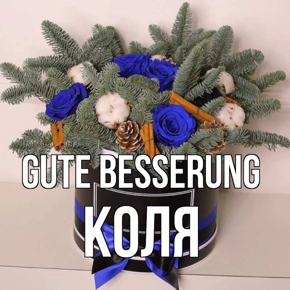 Открытка на каждый день с именем, Коля Gute Besserung короче кто то загрузил эти шишки Прикольная открытка с пожеланием онлайн скачать бесплатно 