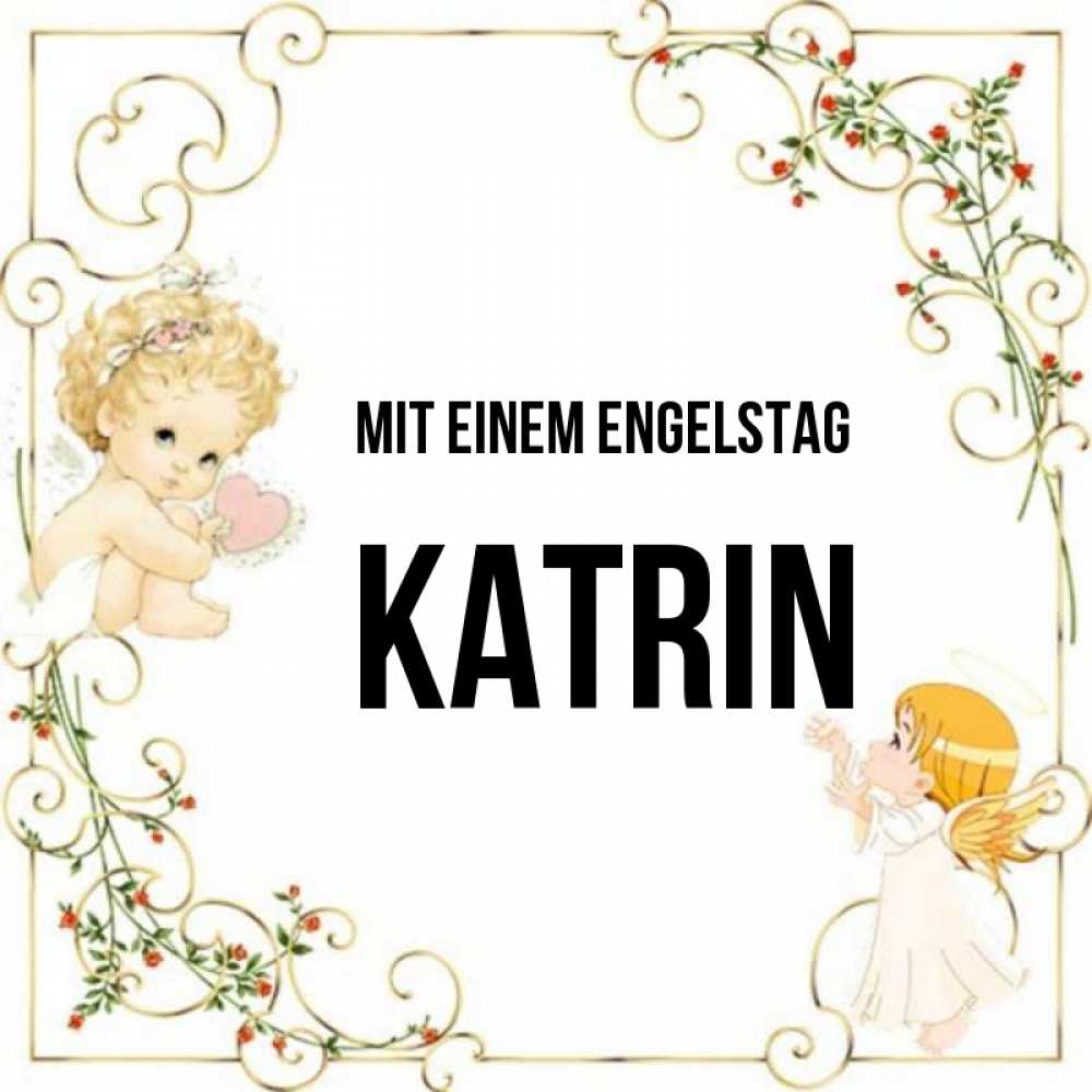 Картинка Mit einem Engelstag, Katrin