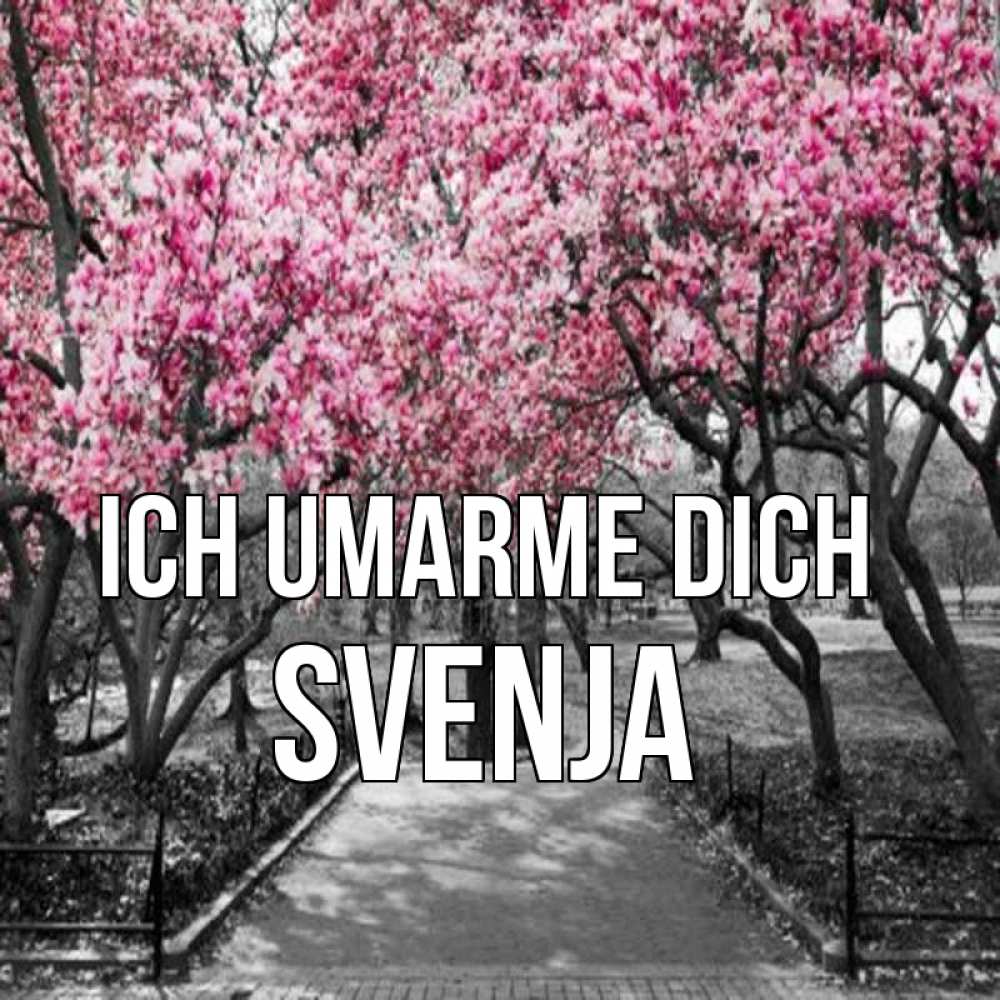 Открытка на каждый день с именем, Svenja Ich umarme dich обработанное фото Прикольная открытка с пожеланием онлайн скачать бесплатно 