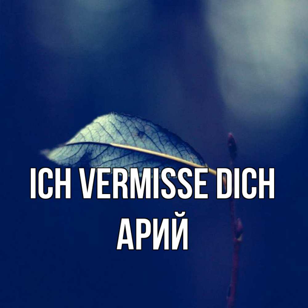Открытка на каждый день с именем, Арий Ich vermisse dich одна ветка 1 Прикольная открытка с пожеланием онлайн скачать бесплатно 
