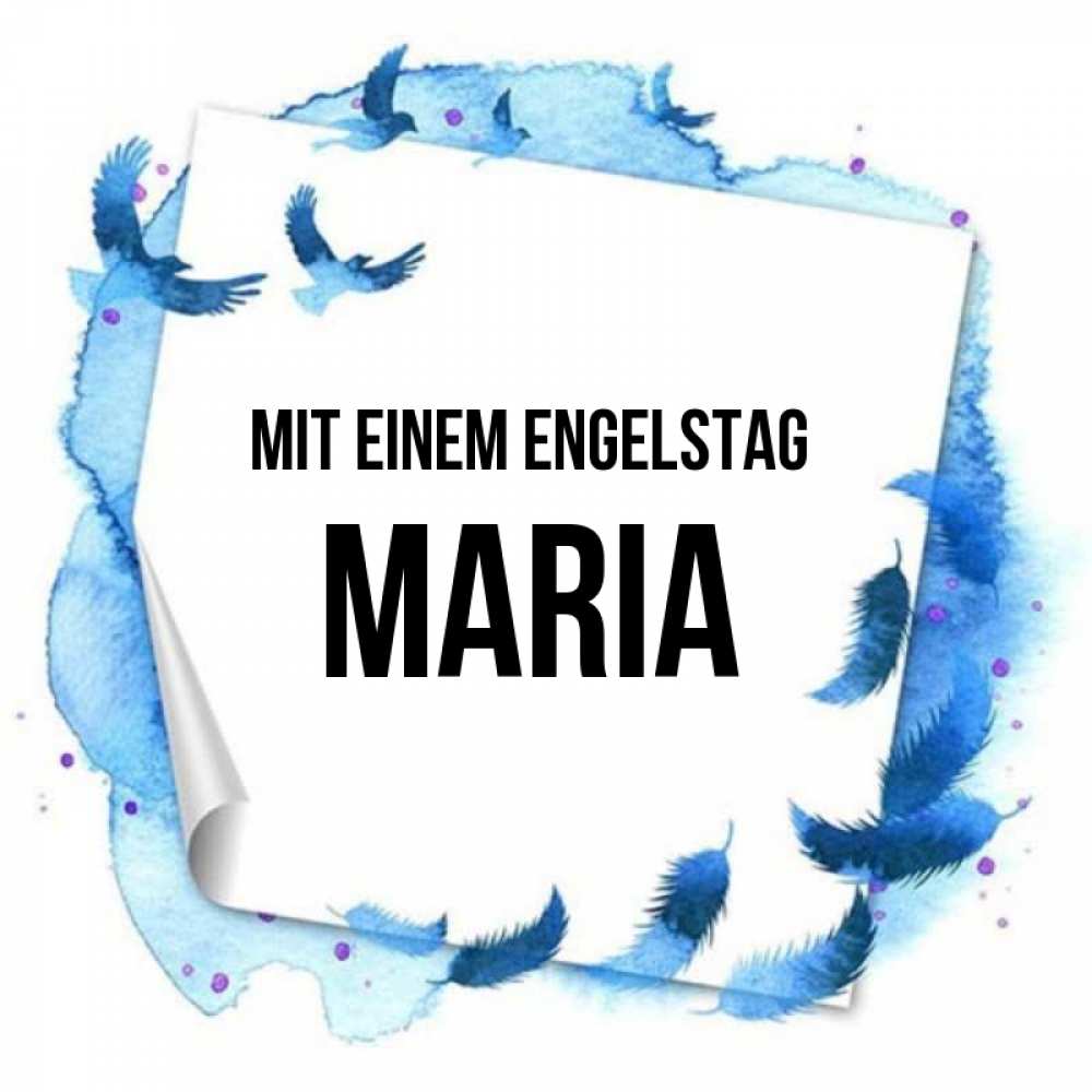 Картинка Mit einem Engelstag, Maria