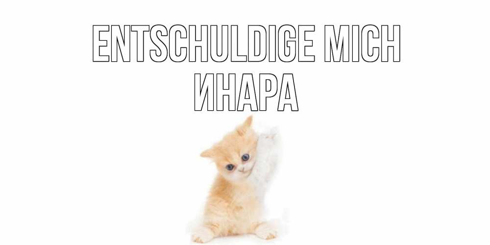 Открытка на каждый день с именем, Инара Entschuldige mich кот Прикольная открытка с пожеланием онлайн скачать бесплатно 