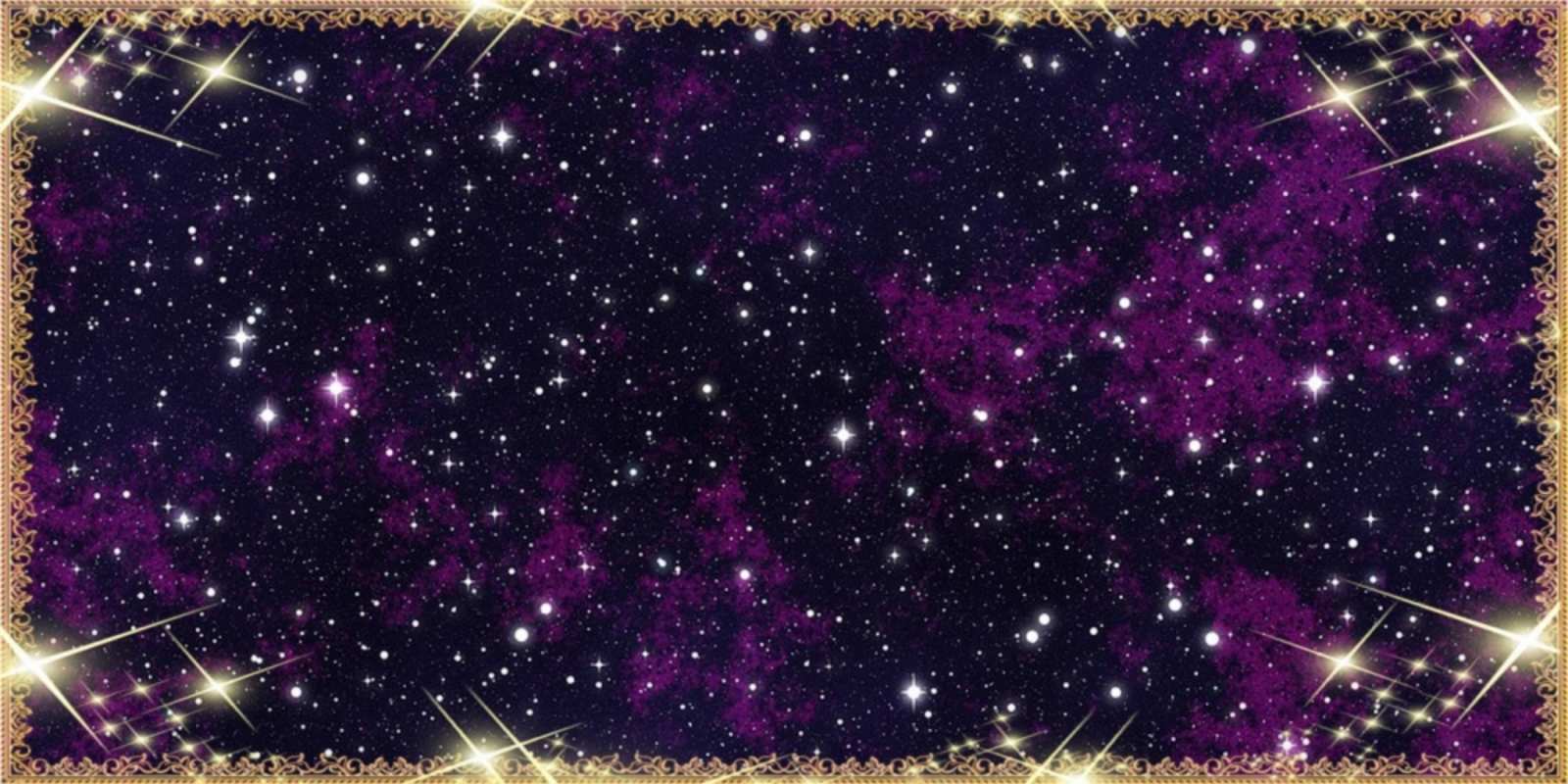 Открытка фиолетовая туманность хорошего сна Gute Nacht 