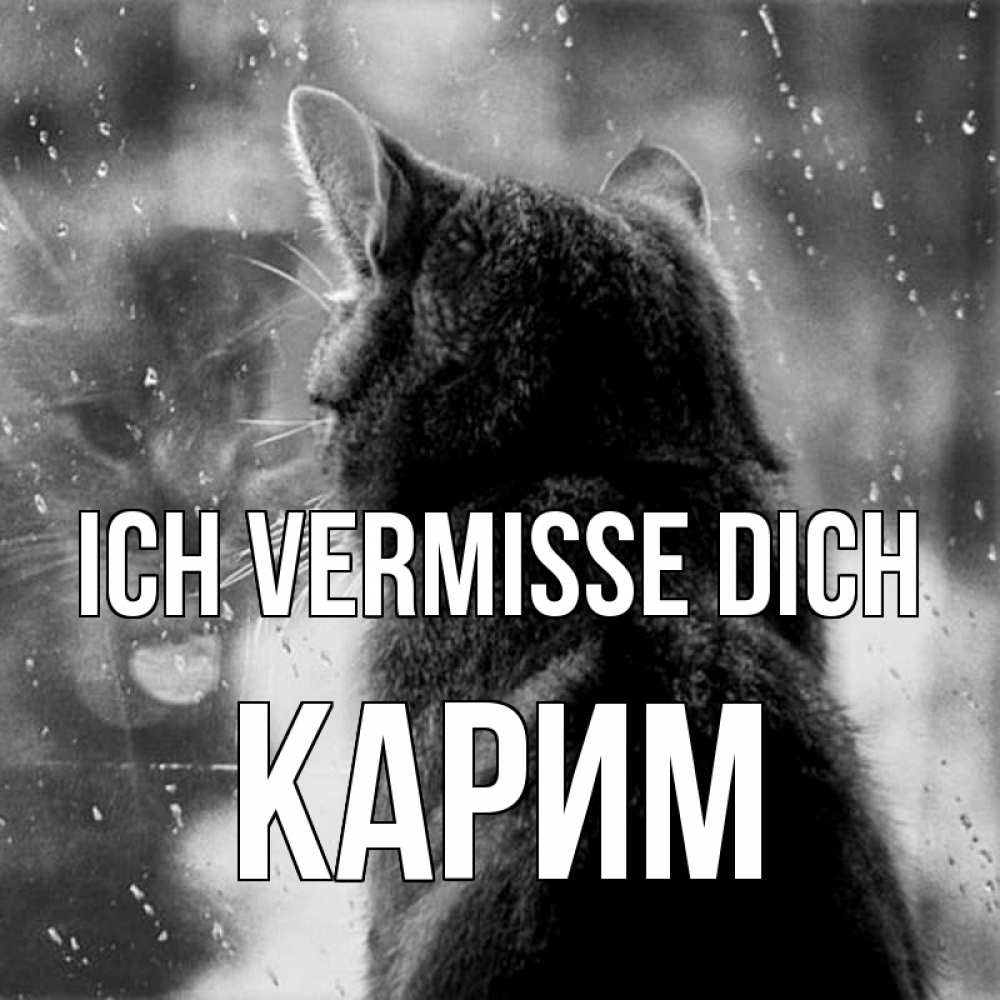 Открытка на каждый день с именем, Карим Ich vermisse dich скорее ко мне приходи 1 Прикольная открытка с пожеланием онлайн скачать бесплатно 