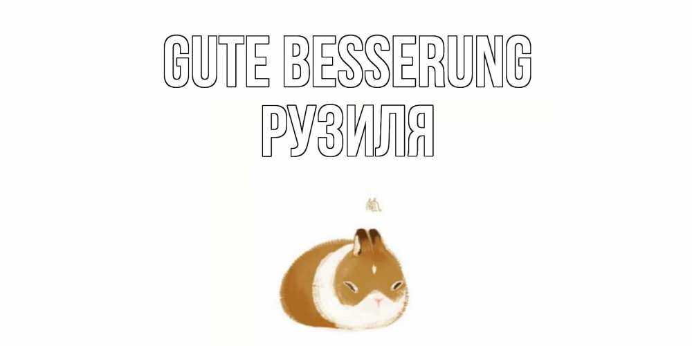 Открытка на каждый день с именем, Рузиля Gute Besserung морская свинка на открытке с пожеланиями не болеть Прикольная открытка с пожеланием онлайн скачать бесплатно 