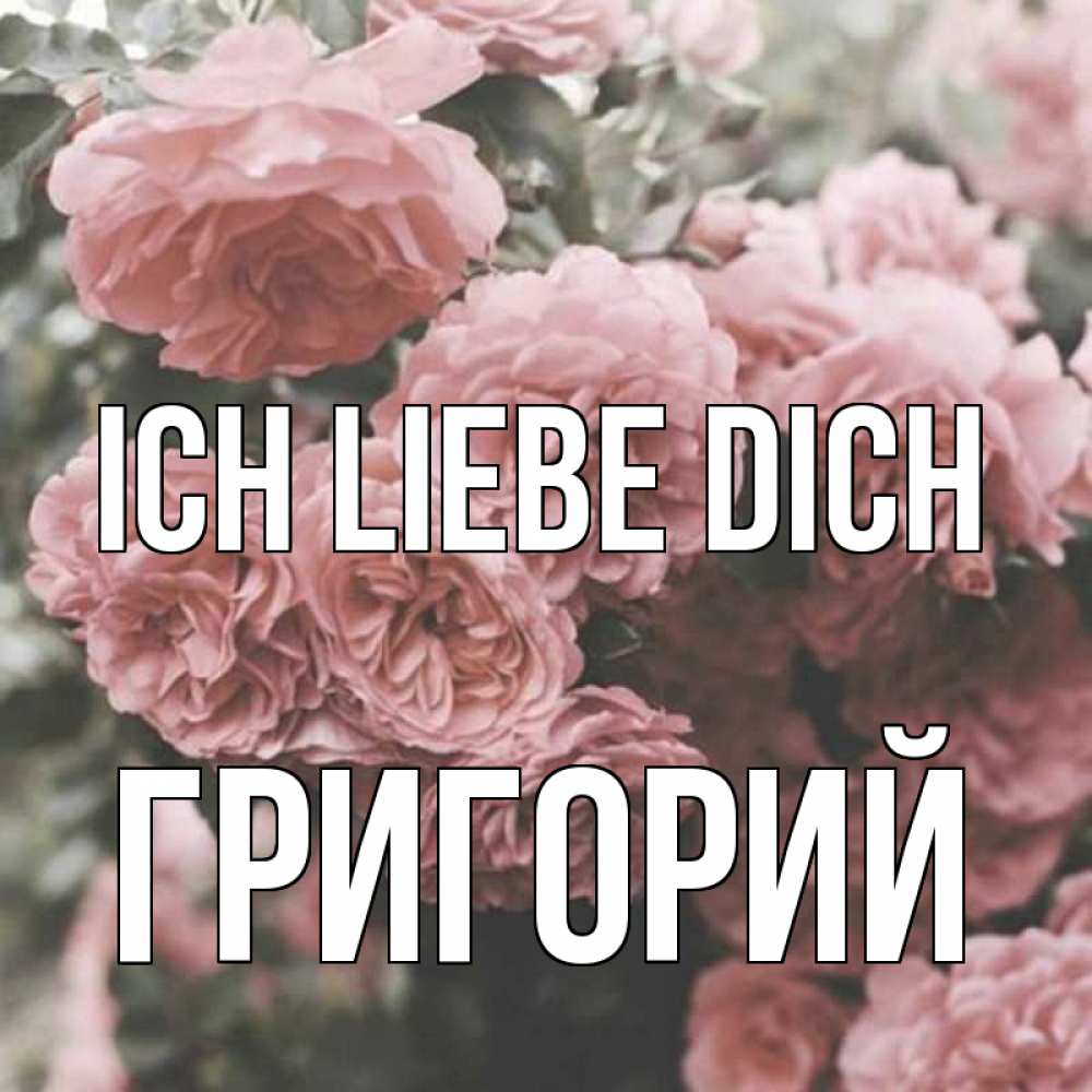 Открытка на каждый день с именем, Григорий Ich liebe dich розы 3 Прикольная открытка с пожеланием онлайн скачать бесплатно 