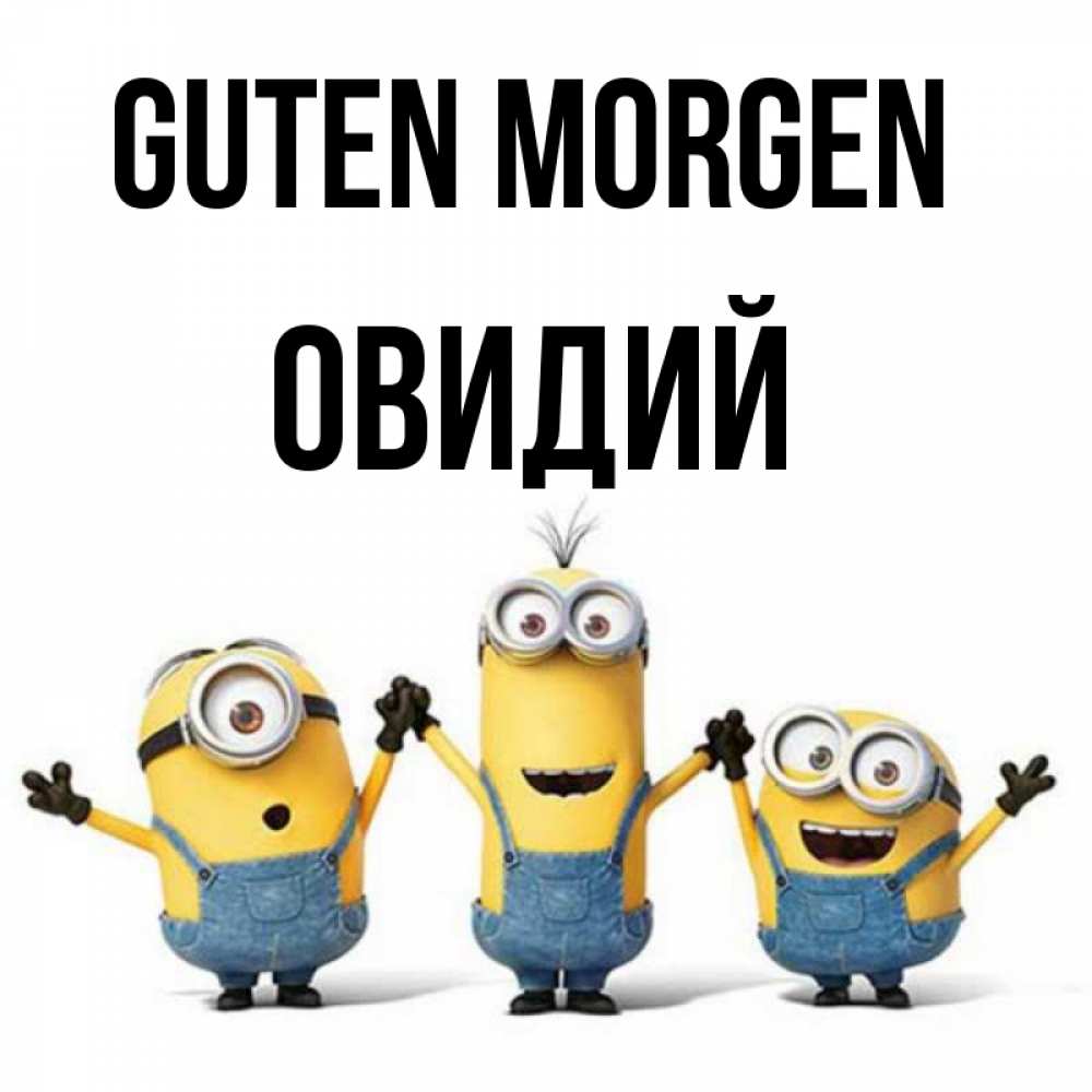 Открытка на каждый день с именем, Овидий Guten Morgen бодренького утра Прикольная открытка с пожеланием онлайн скачать бесплатно 