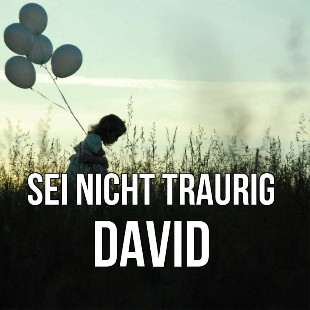 Открытка на каждый день с именем, David Sei nicht traurig ребенок Прикольная открытка с пожеланием онлайн скачать бесплатно 