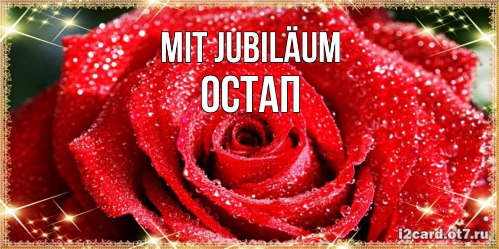 Открытка на каждый день с именем, Остап Mit Jubiläum роса и роза. открытка с красивой розой Прикольная открытка с пожеланием онлайн скачать бесплатно 