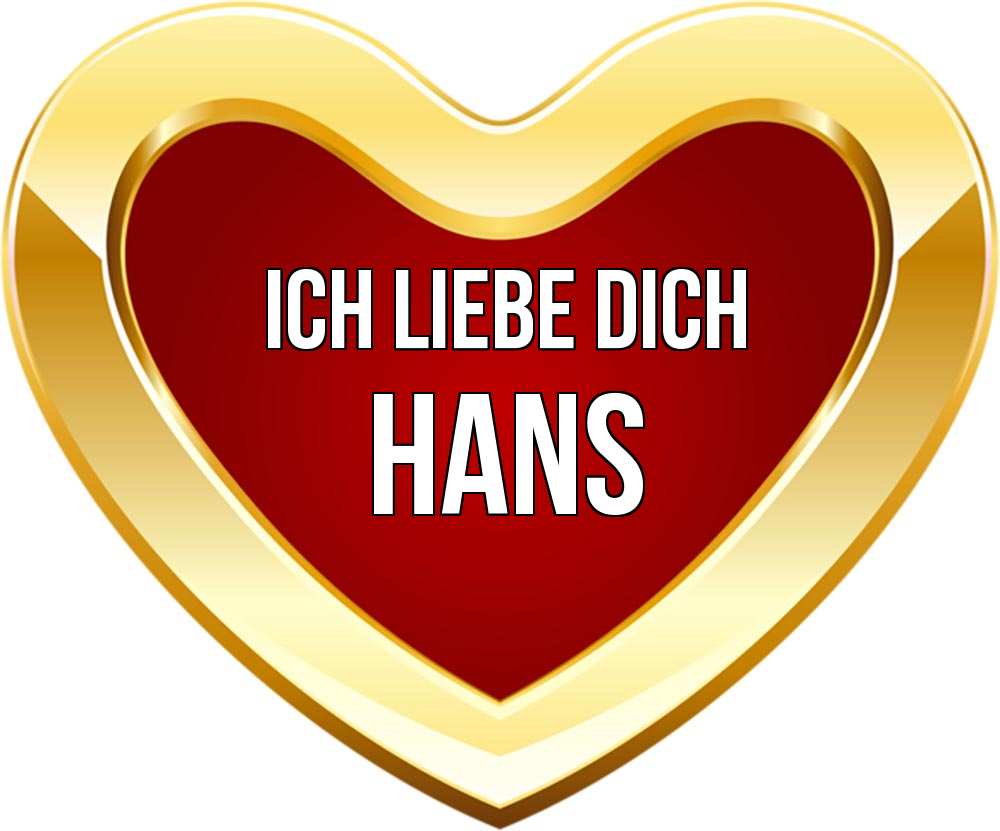 Открытка на каждый день с именем, Hans Ich liebe dich из краски Прикольная открытка с пожеланием онлайн скачать бесплатно 