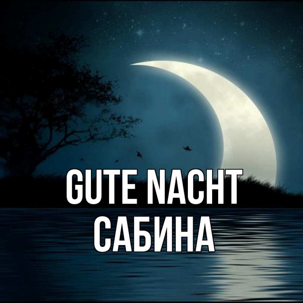 Открытка на каждый день с именем, Сабина Gute Nacht вода Прикольная открытка с пожеланием онлайн скачать бесплатно 
