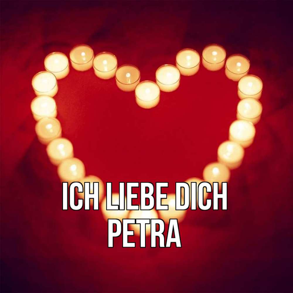 Открытка на каждый день с именем, Petra Ich liebe dich красота на красном фоне Прикольная открытка с пожеланием онлайн скачать бесплатно 