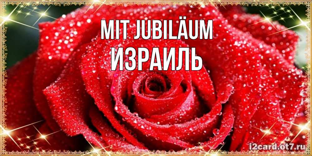 Открытка на каждый день с именем, Израиль Mit Jubiläum роса и роза. открытка с красивой розой Прикольная открытка с пожеланием онлайн скачать бесплатно 