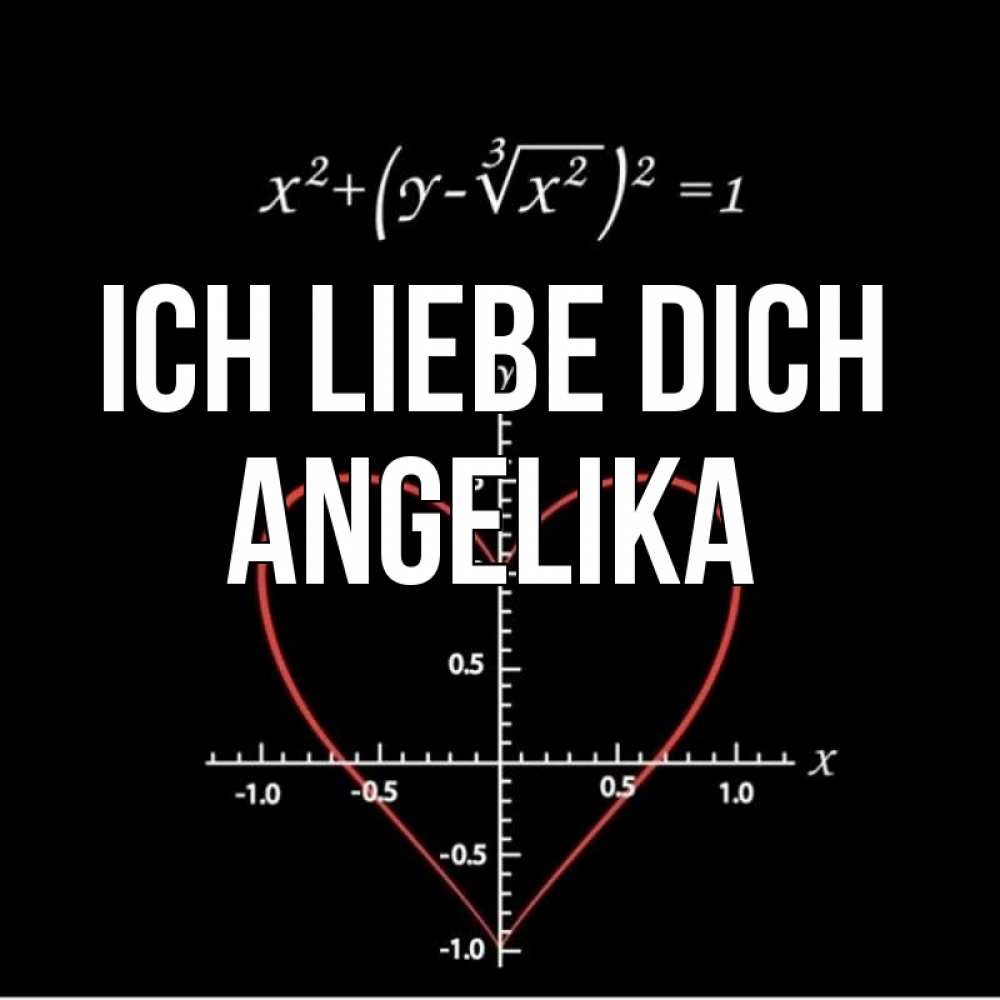 Открытка на каждый день с именем, Angelika Ich liebe dich сердечная формула Прикольная открытка с пожеланием онлайн скачать бесплатно 