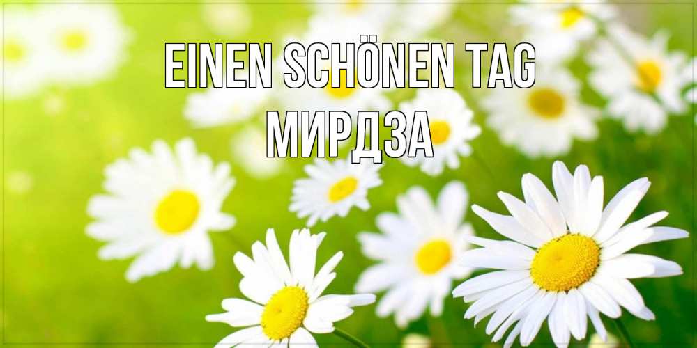Открытка на каждый день с именем, Мирдза Einen schönen Tag открытка с ромашками на зеленом фоне Прикольная открытка с пожеланием онлайн скачать бесплатно 
