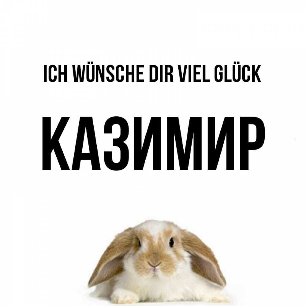 Открытка на каждый день с именем, Казимир Ich wünsche dir viel Glück открытки с произвольным текстом который можно вставить в открытку и создать ее самостоятельно бесплатно онлайн Прикольная открытка с пожеланием онлайн скачать бесплатно 