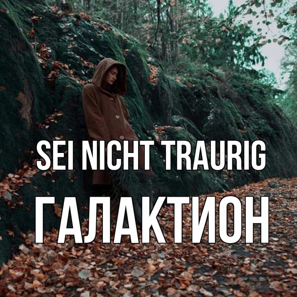 Открытка на каждый день с именем, Галактион Sei nicht traurig осенний лес Прикольная открытка с пожеланием онлайн скачать бесплатно 