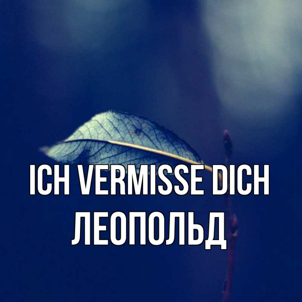 Открытка на каждый день с именем, Леопольд Ich vermisse dich одна ветка 1 Прикольная открытка с пожеланием онлайн скачать бесплатно 