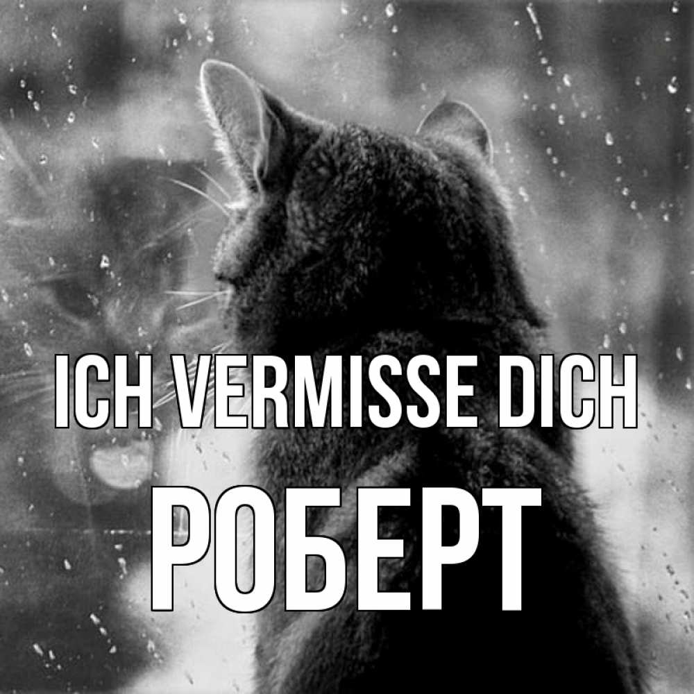 Открытка на каждый день с именем, Роберт Ich vermisse dich скорее ко мне приходи 1 Прикольная открытка с пожеланием онлайн скачать бесплатно 