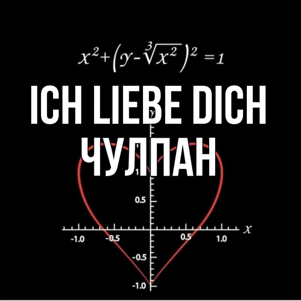 Открытка на каждый день с именем, Чулпан Ich liebe dich сердечная формула Прикольная открытка с пожеланием онлайн скачать бесплатно 
