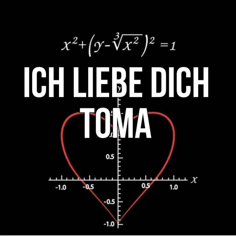 Открытка на каждый день с именем, Тома Ich liebe dich сердечная формула Прикольная открытка с пожеланием онлайн скачать бесплатно 