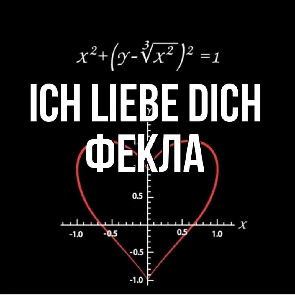Открытка на каждый день с именем, Фекла Ich liebe dich сердечная формула Прикольная открытка с пожеланием онлайн скачать бесплатно 
