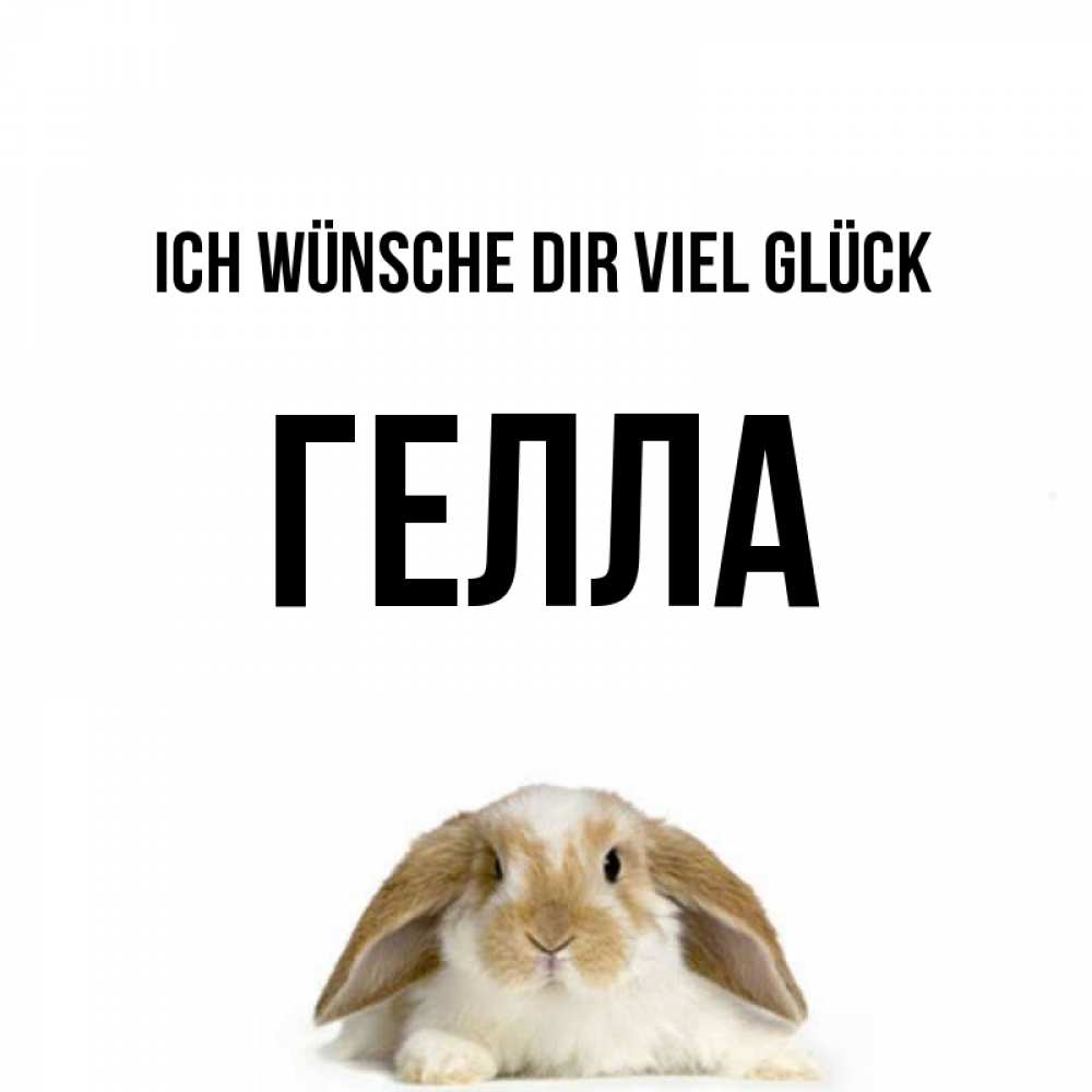 Открытка на каждый день с именем, Гелла Ich wünsche dir viel Glück открытки с произвольным текстом который можно вставить в открытку и создать ее самостоятельно бесплатно онлайн Прикольная открытка с пожеланием онлайн скачать бесплатно 