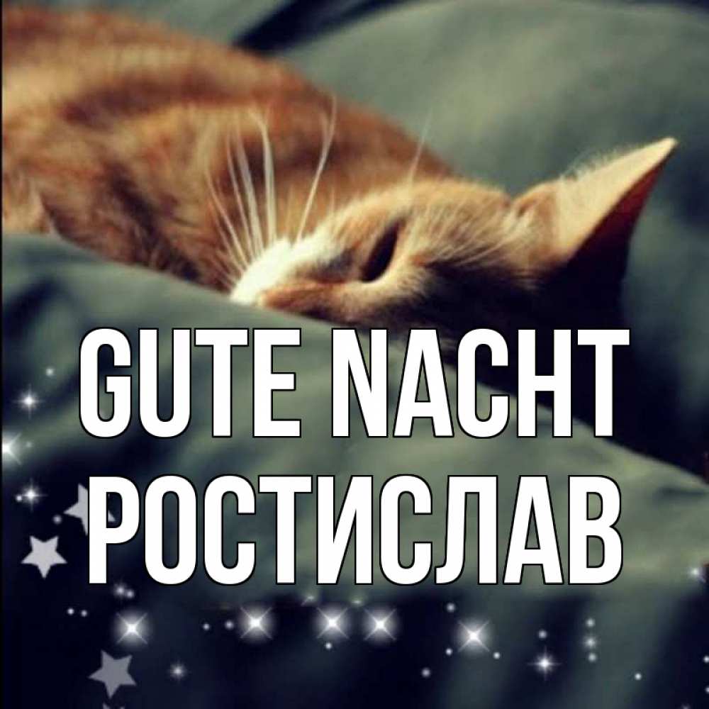 Открытка на каждый день с именем, Ростислав Gute Nacht кроватка Прикольная открытка с пожеланием онлайн скачать бесплатно 