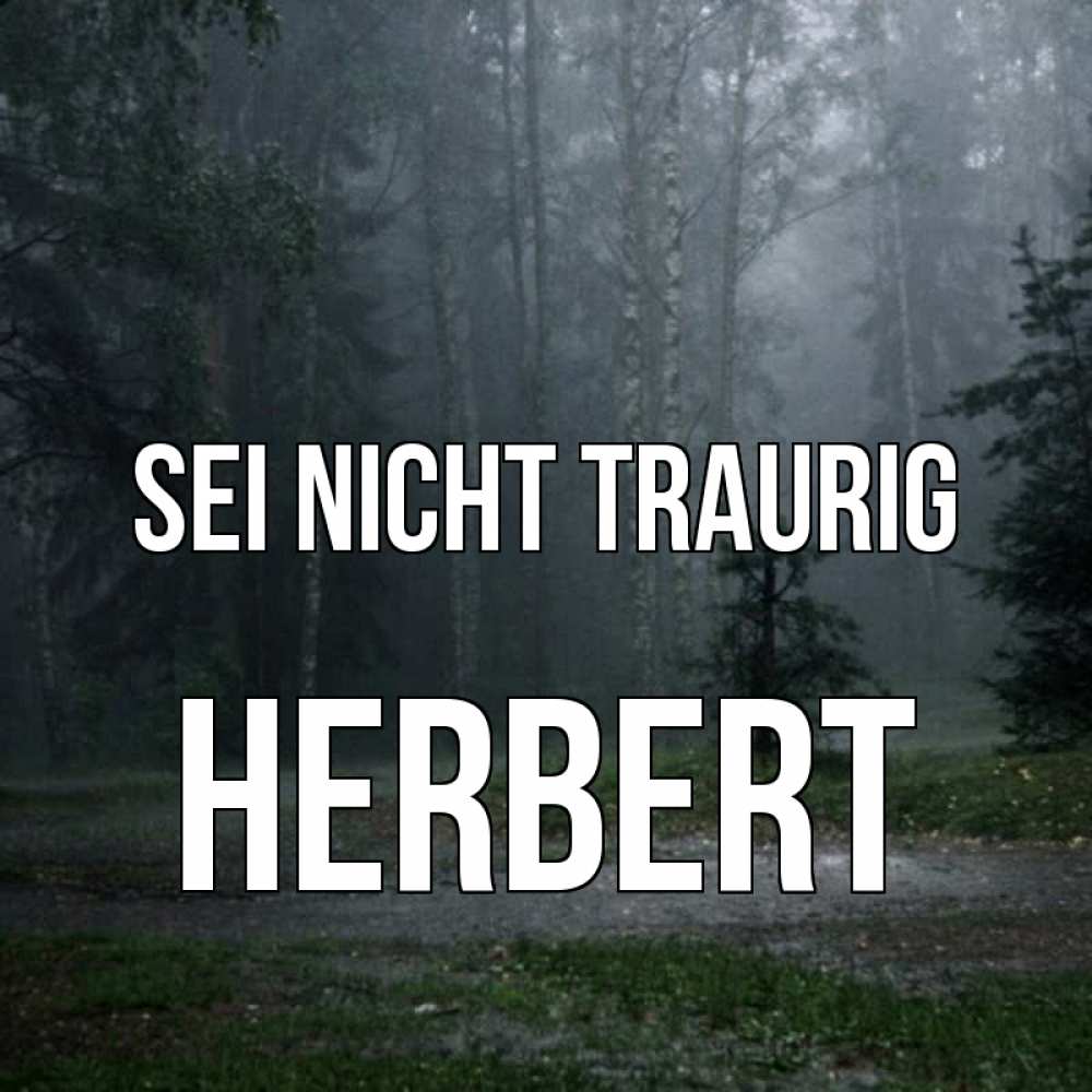 Открытка на каждый день с именем, Herbert Sei nicht traurig осень Прикольная открытка с пожеланием онлайн скачать бесплатно 