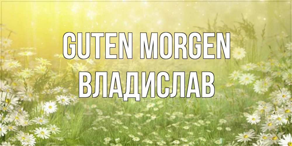 Открытка на каждый день с именем, Владислав Guten Morgen доброе утро Прикольная открытка с пожеланием онлайн скачать бесплатно 