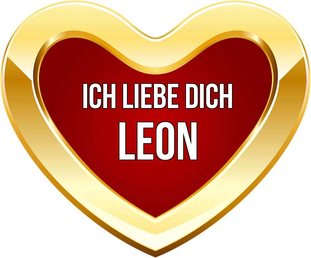 Открытка на каждый день с именем, Leon Ich liebe dich из краски Прикольная открытка с пожеланием онлайн скачать бесплатно 