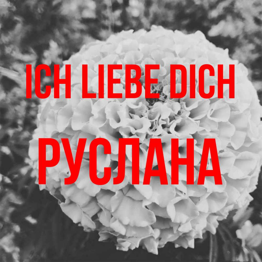 Открытка на каждый день с именем, Руслана Ich liebe dich подпись Прикольная открытка с пожеланием онлайн скачать бесплатно 