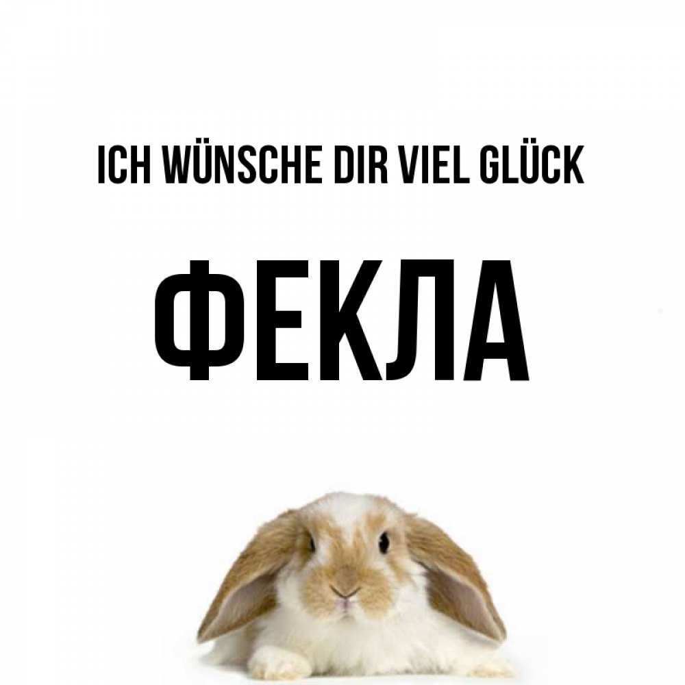 Открытка на каждый день с именем, Фекла Ich wünsche dir viel Glück открытки с произвольным текстом который можно вставить в открытку и создать ее самостоятельно бесплатно онлайн Прикольная открытка с пожеланием онлайн скачать бесплатно 