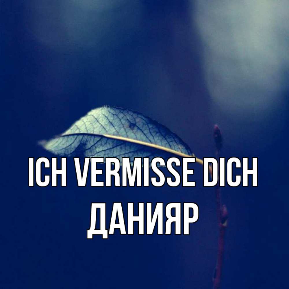 Открытка на каждый день с именем, Данияр Ich vermisse dich одна ветка 1 Прикольная открытка с пожеланием онлайн скачать бесплатно 