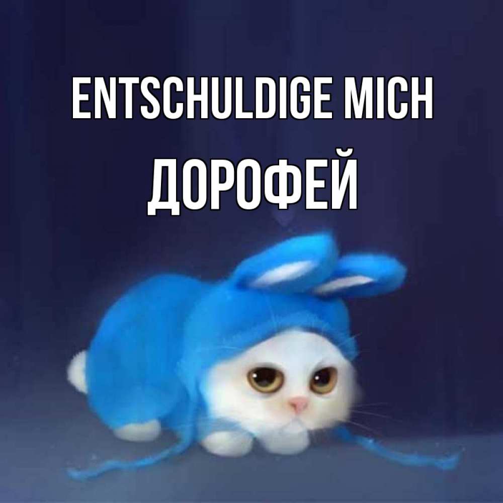 Открытка на каждый день с именем, Дорофей Entschuldige mich невинный котозай просит прощения Прикольная открытка с пожеланием онлайн скачать бесплатно 