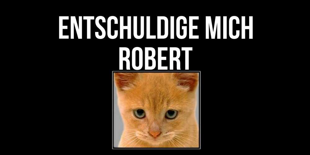 Открытка на каждый день с именем, Robert Entschuldige mich рыжий грустный кот просит прощения Прикольная открытка с пожеланием онлайн скачать бесплатно 